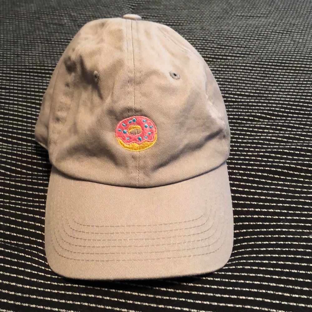 Grey Donut Baseball Hat